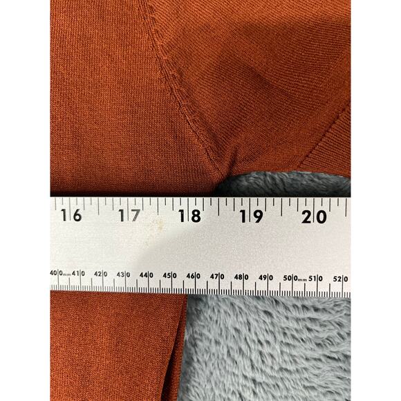 Men’s PJ PAUL JONES Rust Knit Vertical Stripe Crew Short Sleeve Shirt Size S - Picture 7 of 9